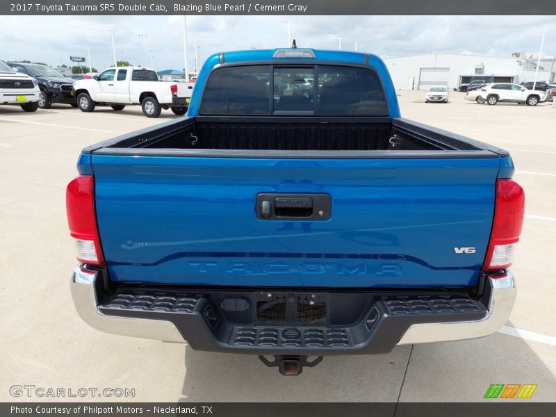 Blazing Blue Pearl / Cement Gray 2017 Toyota Tacoma SR5 Double Cab