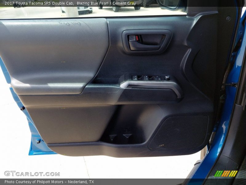 Blazing Blue Pearl / Cement Gray 2017 Toyota Tacoma SR5 Double Cab