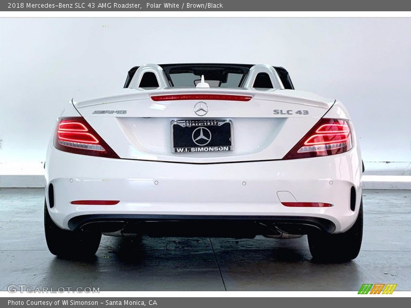 Polar White / Brown/Black 2018 Mercedes-Benz SLC 43 AMG Roadster