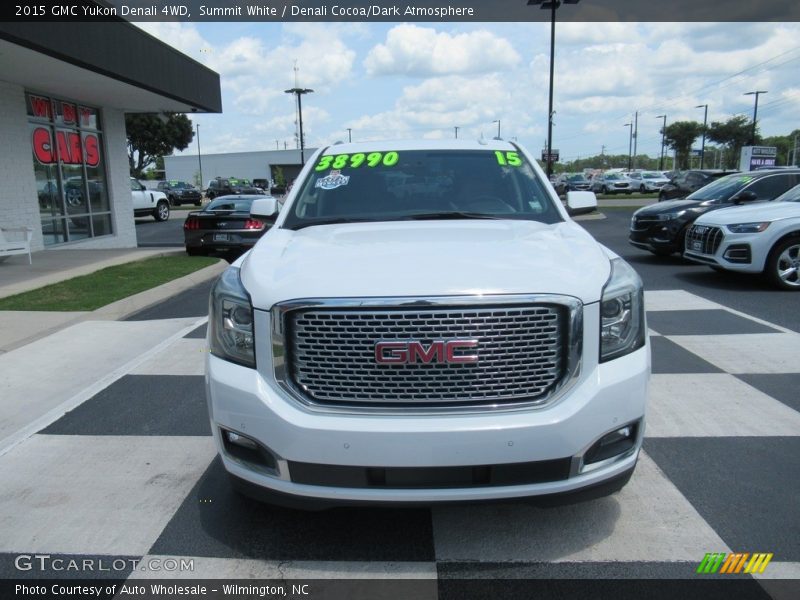 Summit White / Denali Cocoa/Dark Atmosphere 2015 GMC Yukon Denali 4WD