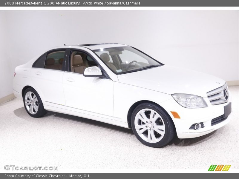 Arctic White / Savanna/Cashmere 2008 Mercedes-Benz C 300 4Matic Luxury