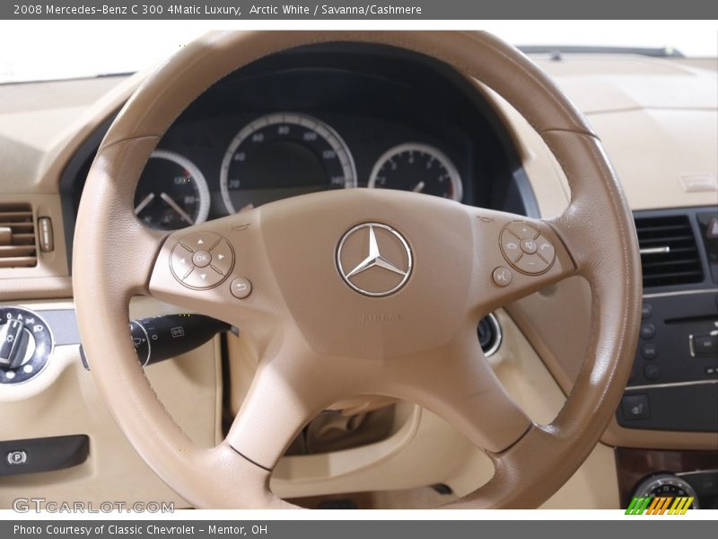 Arctic White / Savanna/Cashmere 2008 Mercedes-Benz C 300 4Matic Luxury