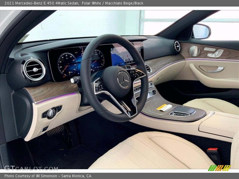 Polar White / Macchiato Beige/Black 2021 Mercedes-Benz E 450 4Matic Sedan