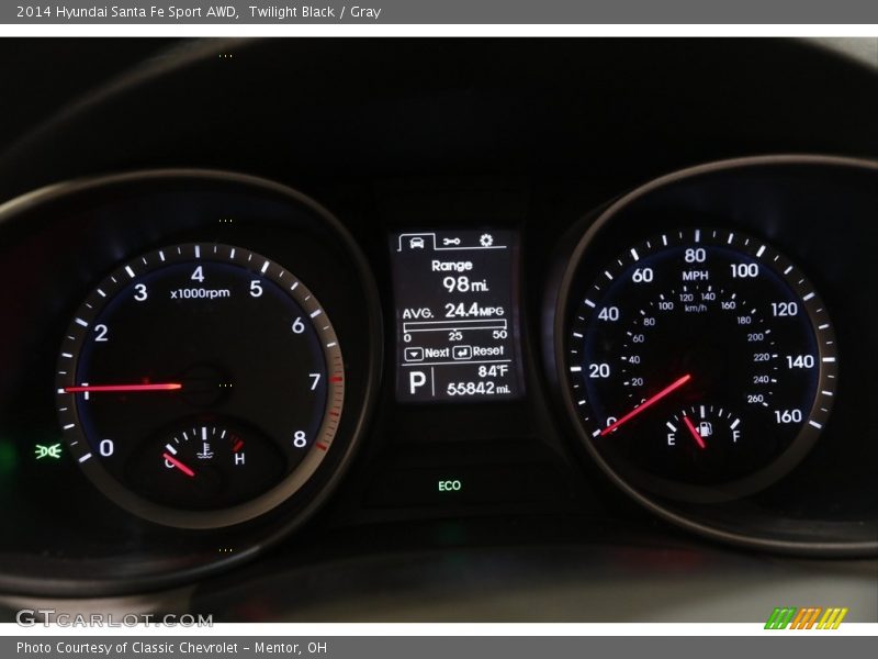 Twilight Black / Gray 2014 Hyundai Santa Fe Sport AWD