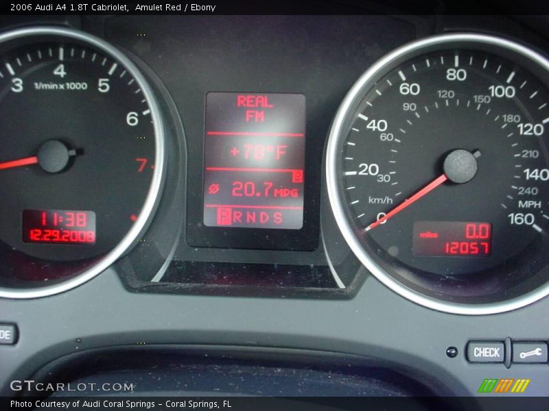 Amulet Red / Ebony 2006 Audi A4 1.8T Cabriolet
