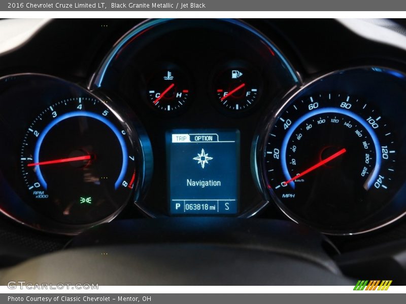 Black Granite Metallic / Jet Black 2016 Chevrolet Cruze Limited LT