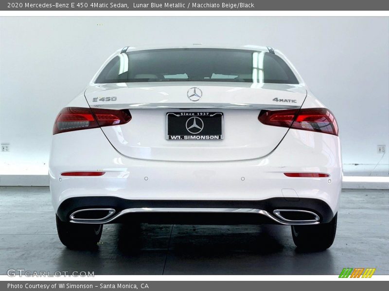 Lunar Blue Metallic / Macchiato Beige/Black 2020 Mercedes-Benz E 450 4Matic Sedan