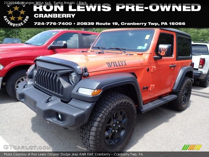 Punkn Metallic / Black 2020 Jeep Wrangler Willys 4x4