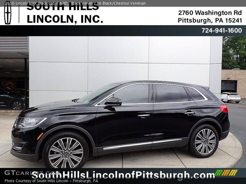 Black Velvet / Jet Black/Chestnut Venetian 2016 Lincoln MKX Black Label AWD