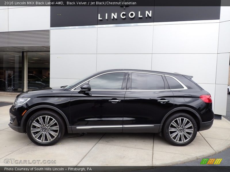 Black Velvet / Jet Black/Chestnut Venetian 2016 Lincoln MKX Black Label AWD