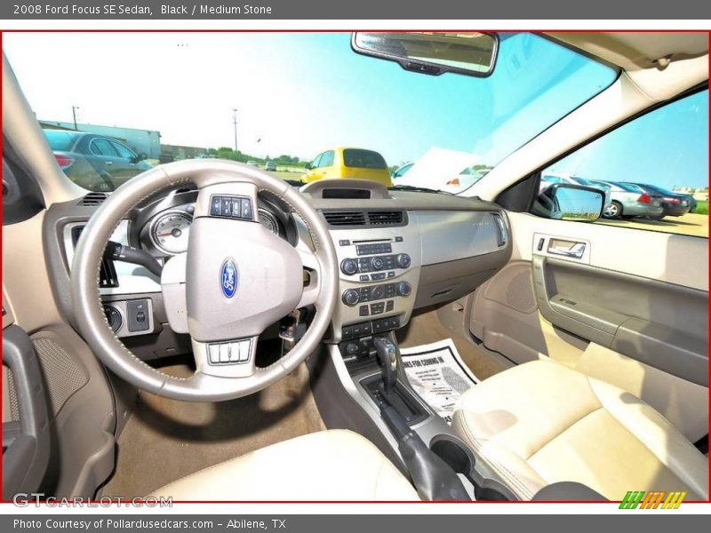 Black / Medium Stone 2008 Ford Focus SE Sedan