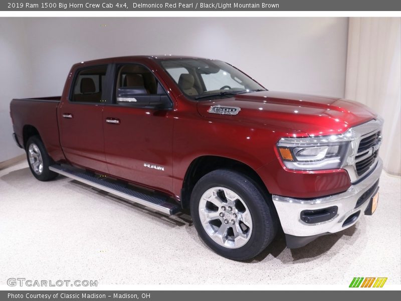 Delmonico Red Pearl / Black/Light Mountain Brown 2019 Ram 1500 Big Horn Crew Cab 4x4