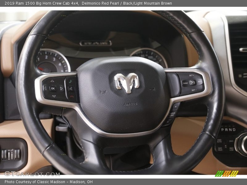 Delmonico Red Pearl / Black/Light Mountain Brown 2019 Ram 1500 Big Horn Crew Cab 4x4