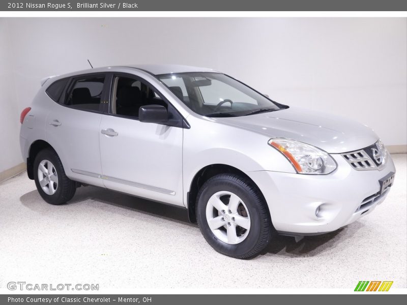 Brilliant Silver / Black 2012 Nissan Rogue S