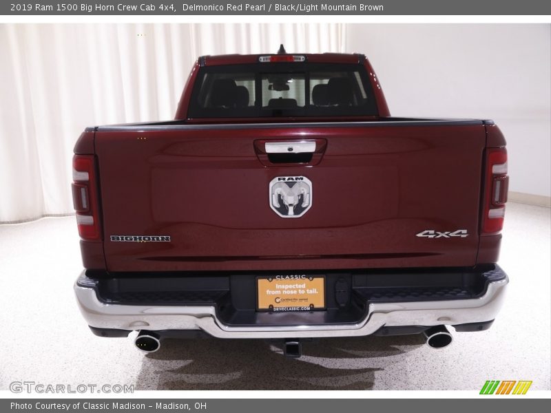 Delmonico Red Pearl / Black/Light Mountain Brown 2019 Ram 1500 Big Horn Crew Cab 4x4