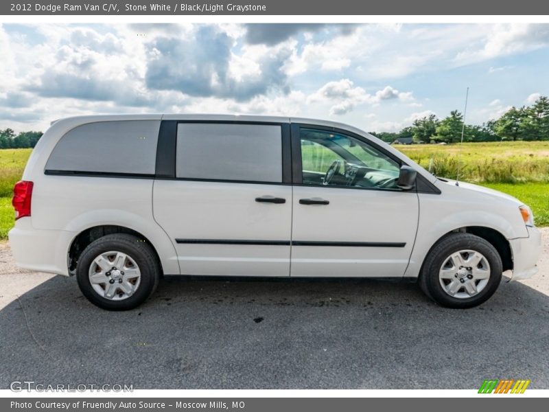 Stone White / Black/Light Graystone 2012 Dodge Ram Van C/V