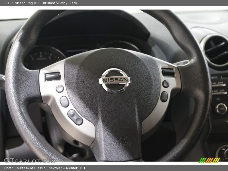 Brilliant Silver / Black 2012 Nissan Rogue S
