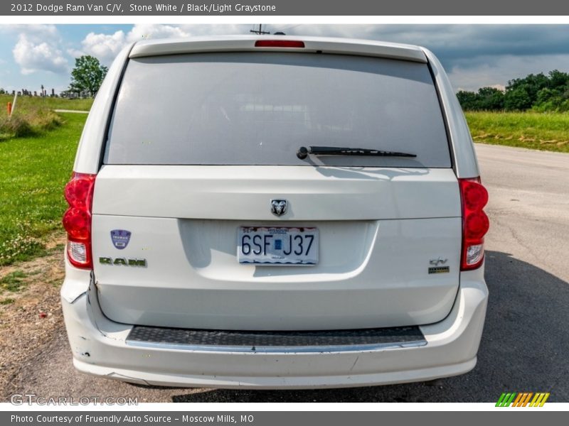 Stone White / Black/Light Graystone 2012 Dodge Ram Van C/V