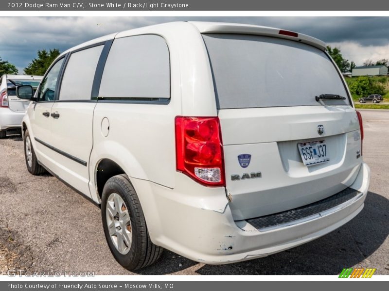 Stone White / Black/Light Graystone 2012 Dodge Ram Van C/V
