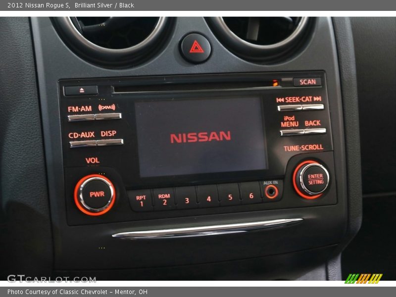 Brilliant Silver / Black 2012 Nissan Rogue S