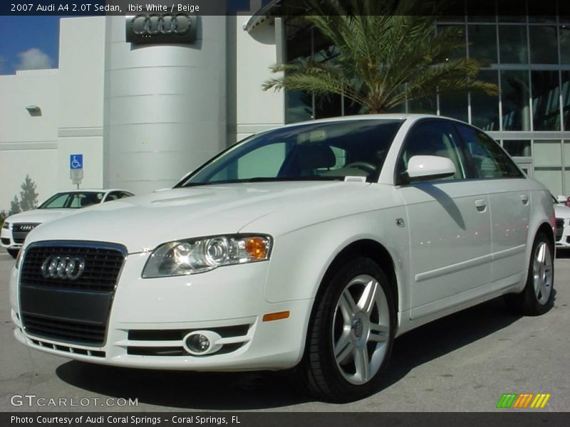 Ibis White / Beige 2007 Audi A4 2.0T Sedan