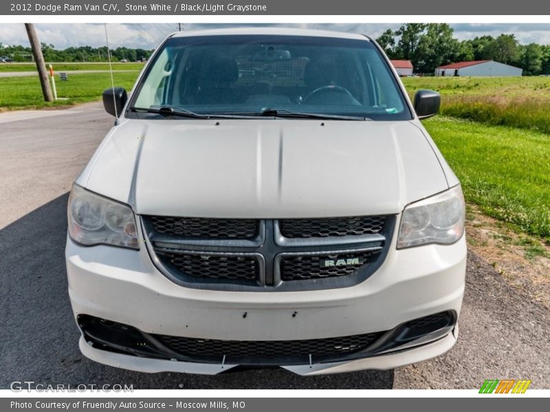 Stone White / Black/Light Graystone 2012 Dodge Ram Van C/V