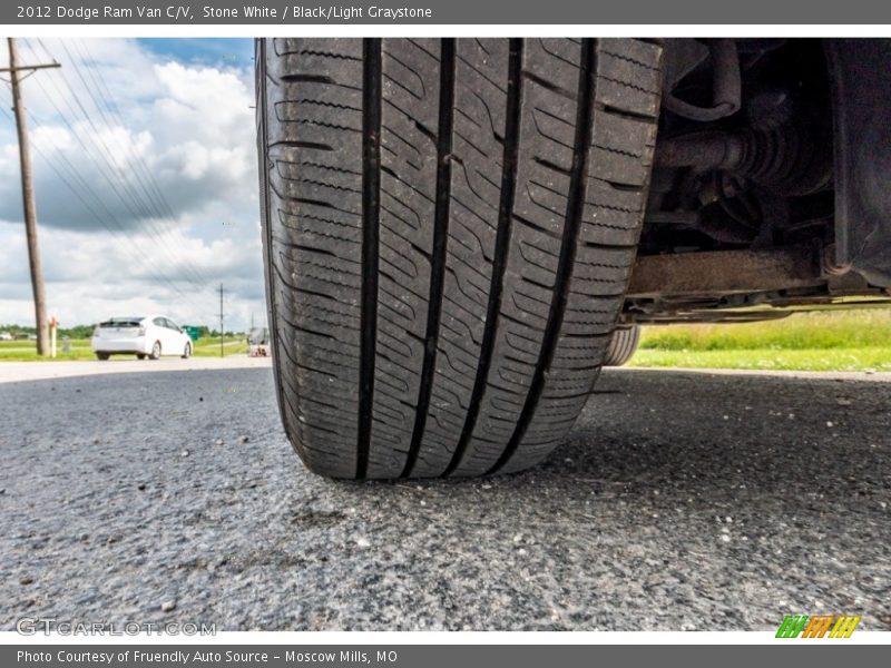 Stone White / Black/Light Graystone 2012 Dodge Ram Van C/V
