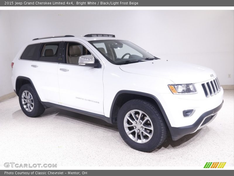 Bright White / Black/Light Frost Beige 2015 Jeep Grand Cherokee Limited 4x4