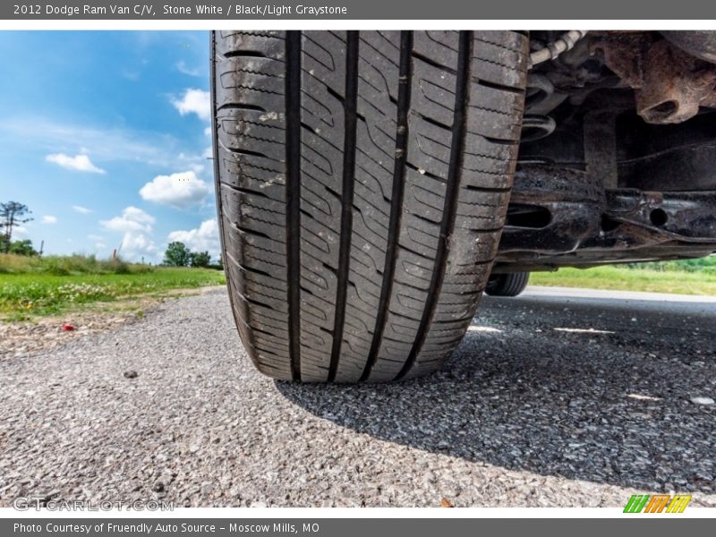 Stone White / Black/Light Graystone 2012 Dodge Ram Van C/V