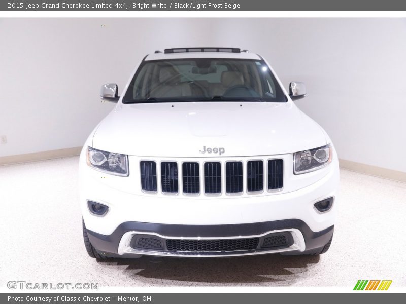 Bright White / Black/Light Frost Beige 2015 Jeep Grand Cherokee Limited 4x4