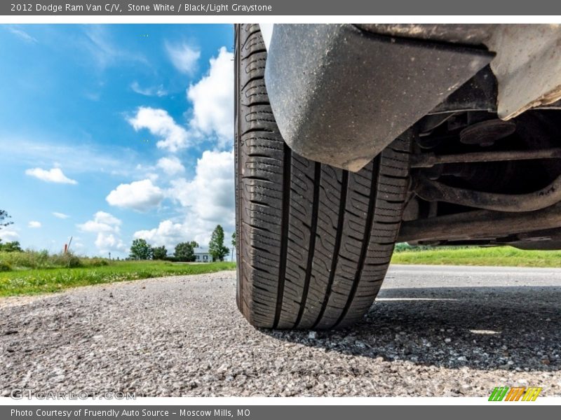 Stone White / Black/Light Graystone 2012 Dodge Ram Van C/V