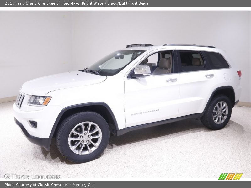 Bright White / Black/Light Frost Beige 2015 Jeep Grand Cherokee Limited 4x4