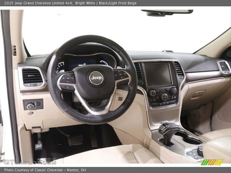 Bright White / Black/Light Frost Beige 2015 Jeep Grand Cherokee Limited 4x4
