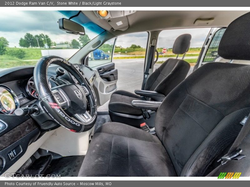 Stone White / Black/Light Graystone 2012 Dodge Ram Van C/V