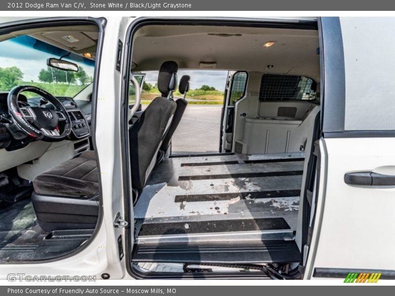 Stone White / Black/Light Graystone 2012 Dodge Ram Van C/V