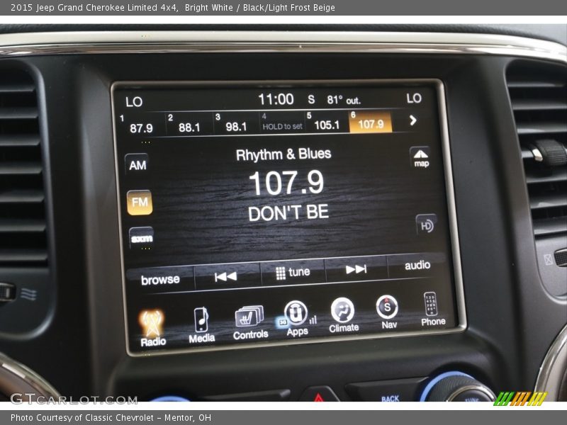 Bright White / Black/Light Frost Beige 2015 Jeep Grand Cherokee Limited 4x4