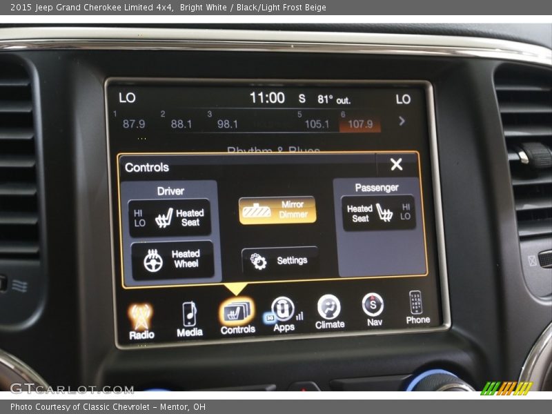 Bright White / Black/Light Frost Beige 2015 Jeep Grand Cherokee Limited 4x4