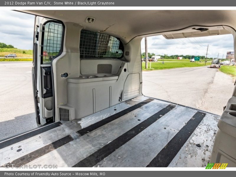 Stone White / Black/Light Graystone 2012 Dodge Ram Van C/V