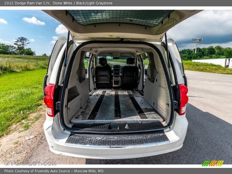 Stone White / Black/Light Graystone 2012 Dodge Ram Van C/V
