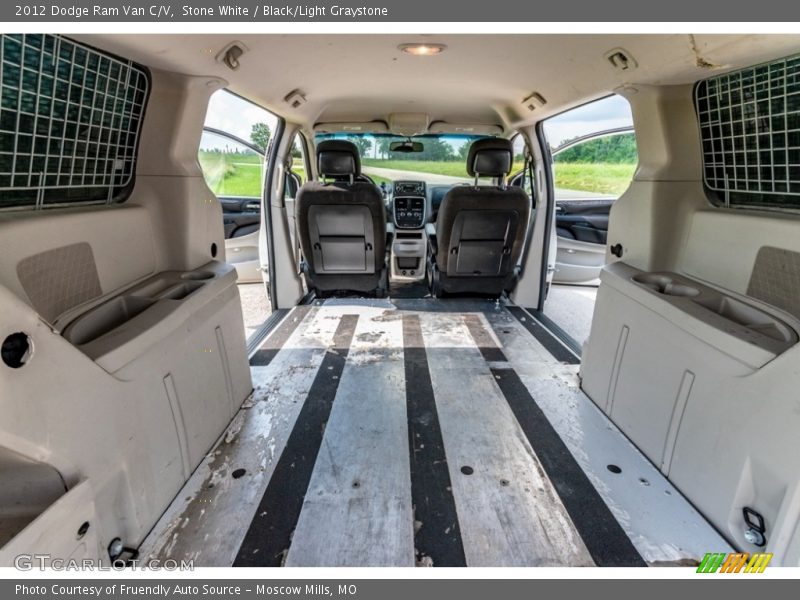 Stone White / Black/Light Graystone 2012 Dodge Ram Van C/V