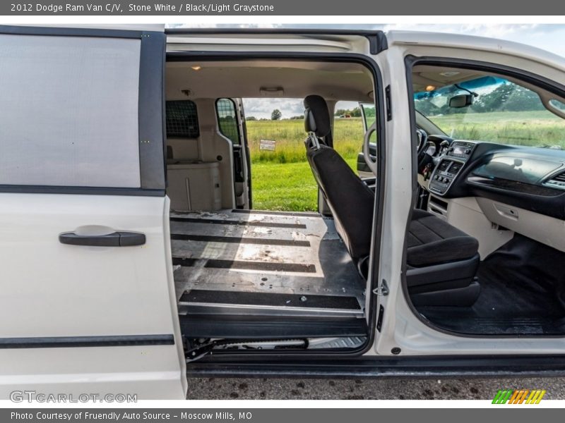 Stone White / Black/Light Graystone 2012 Dodge Ram Van C/V