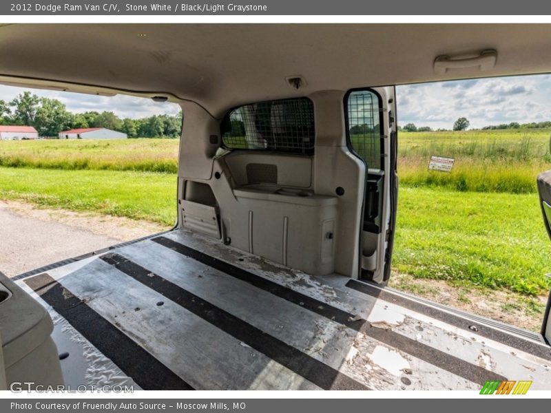 Stone White / Black/Light Graystone 2012 Dodge Ram Van C/V