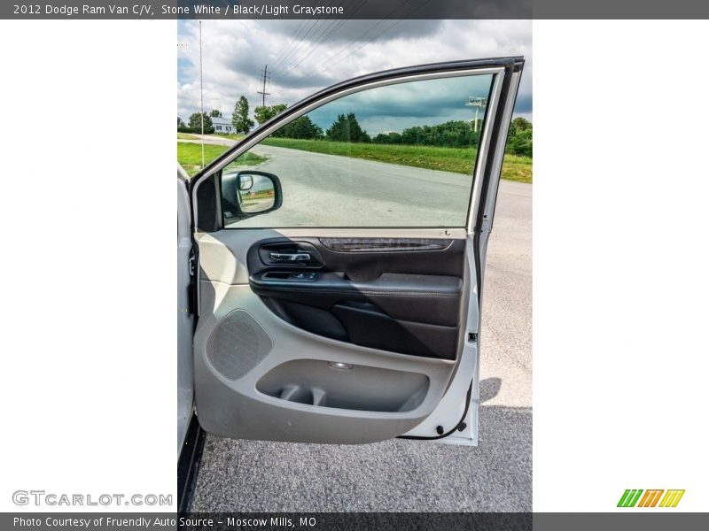 Stone White / Black/Light Graystone 2012 Dodge Ram Van C/V