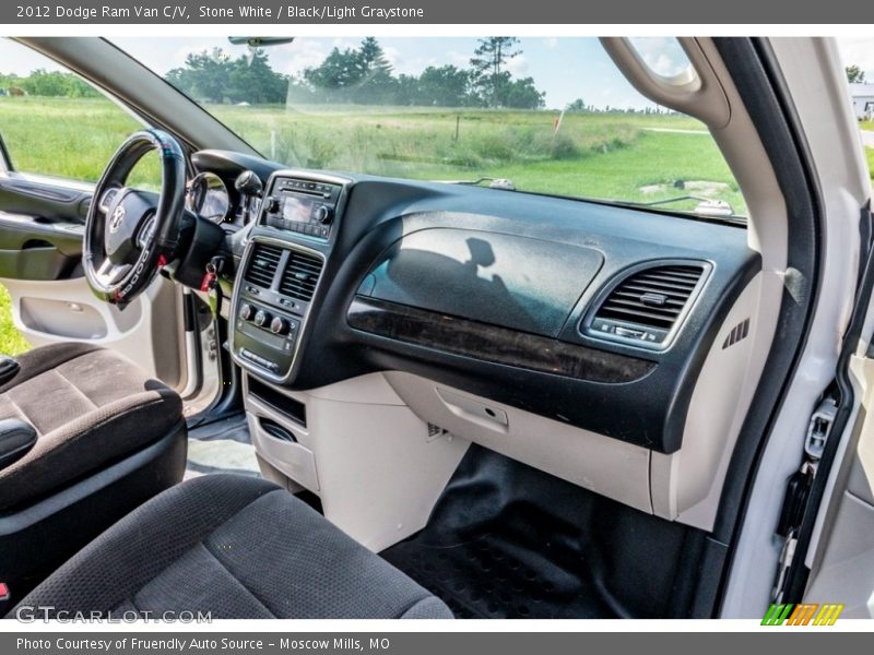 Stone White / Black/Light Graystone 2012 Dodge Ram Van C/V