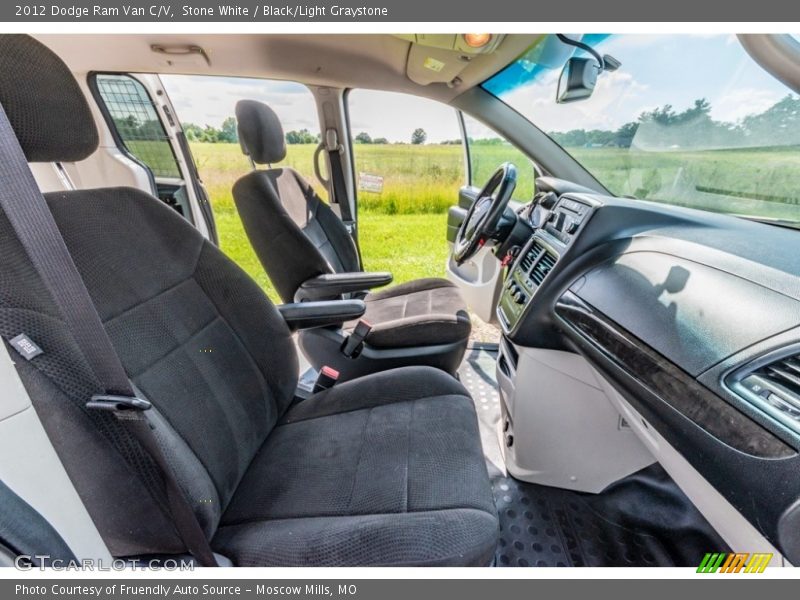 Stone White / Black/Light Graystone 2012 Dodge Ram Van C/V
