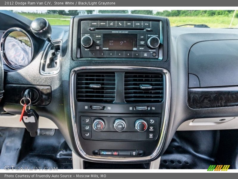 Stone White / Black/Light Graystone 2012 Dodge Ram Van C/V