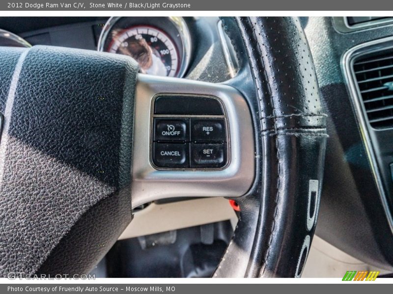 Stone White / Black/Light Graystone 2012 Dodge Ram Van C/V