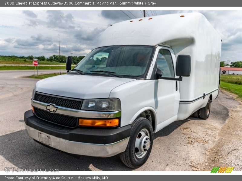 Summit White / Gray 2008 Chevrolet Express Cutaway 3500 Commercial Moving Van