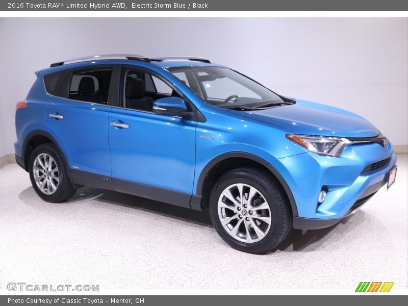 Electric Storm Blue / Black 2016 Toyota RAV4 Limited Hybrid AWD