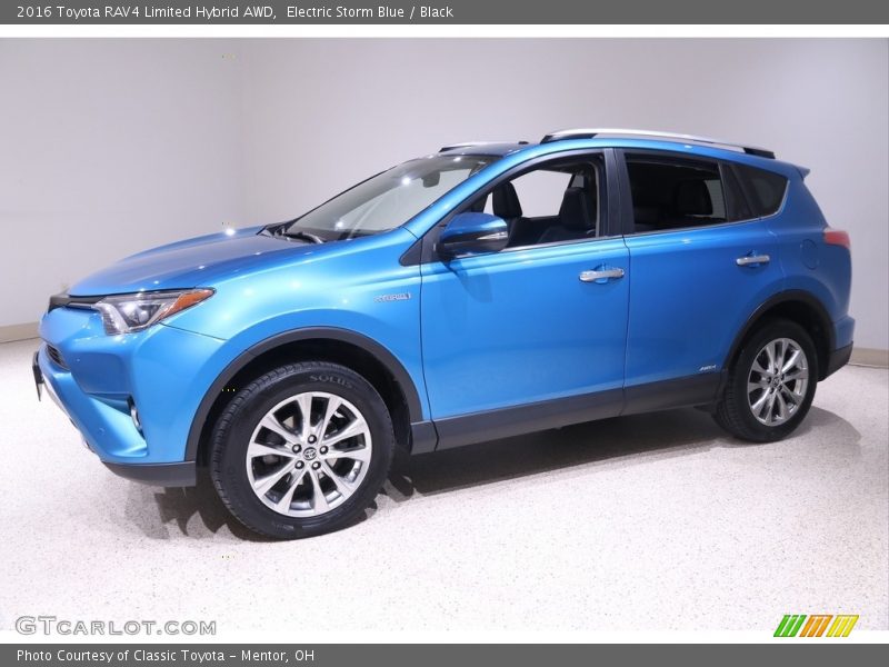 Electric Storm Blue / Black 2016 Toyota RAV4 Limited Hybrid AWD